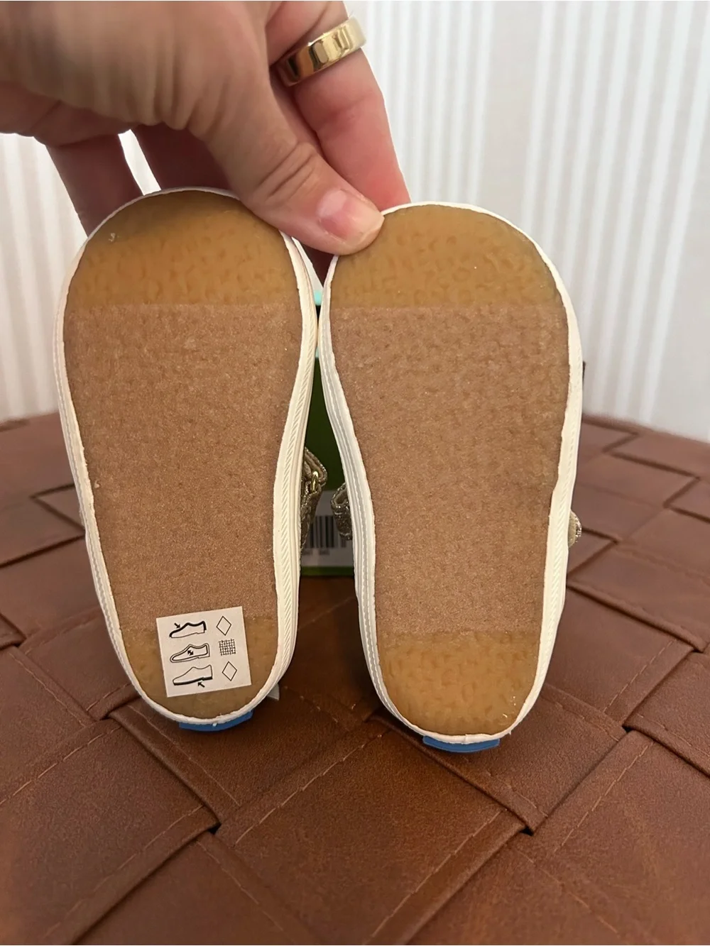 Keds X Kate Spade NewYork Sloan Mary Jane CribSneakers Baby Shoe Size 3 Gold